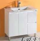 Bathroom Vanity with Ceramic Basin and Soft Closing Finger Pull Door 600 -1500mm