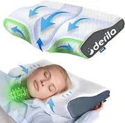 Derila King Size Memory Foam Pillow. Ergonomic Pillows for Sleeping. Neck Support Pillow for Neck & Shoulder Pain Relief, Anti Snore. Back, Stomach, Side Sleepers.