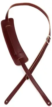 Levy's M25 Veg-Tan Leather Guitar Strap - Burgundy (2-pack) Bundle