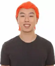All Back Orange Mens Wig | Cosplay Halloween Wig HM-440A