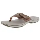 Clarks Women s Brinkley Jazz Flip Flop 9M, Rose, Gold