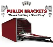 Industrial Shed 6inch C Section Purlin Bracket Set-Garage-Free Postage