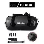 Waterproof Bag Motorcycle Bicycle Tail Luggage Outdoor Black Cycling Storage 80L