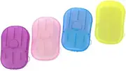 BIUDECO 8 Pack Portable Soap Flakes Travel Size Hand Washing Tablets Paper Soap Sheets for Face Hands Safe Easy to Use Random Color
