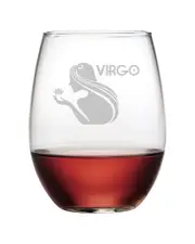 Susquehanna Glass Set of Four Virgo 21oz Stemless Wine Glasses NoSize NoColor