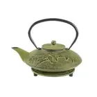 Benzer - Orient Express Bamboo Cast Iron Tea Pot 800ml and Trivet Set Lime with