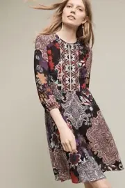 NEW Anthropologie Lecato Peasant Dress by Donna Morgan Size 8 (Orig. $188)