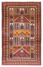 Vintage Hand-Knotted Area Rug 2'8" x 4'5" Traditional Wool Carpet