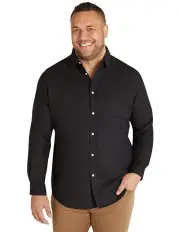 [Johnny Bigg] Anders Linen Blend Shirt in Black