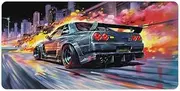 Large Mouse Pad Gaming Cool Japanese Anime R32 Tokyo Drift JDM Car Desk Mat Long Big Mousepad Extended Keyboard Computer Pad Office Desk Organizers and Accessories 23.6 x 11.8 inch