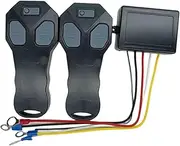 Winch Remote Control Kit 12V 24V Easy to Install Handset Switch 2 Electric Remote Control for Car Trailer Truck Vehicle UTV