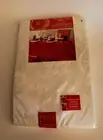 Damask Tablecloth "Christmas Ribbons" Jacquard Oblong 52x70" Off White Ivory...