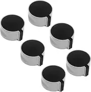ERINGOGO 6Pcs Stainless Steel Gas Stove Control Switch Knobs Easy to Install Cooker Knobs for Kitchen Cooktop Compatible with Gas Ovens and Stoves Durable and Lightweight Design