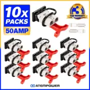 10x Anderson Style Plug Connectors 50 AMP T Handle Dust Cap Cover Solar