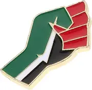 [FOMIYES] Palestine Flag Lapel Pin Durable Palestinian Pride Badge Symbol of Strength Stylish Enamel Button Pin for Hats Backpacks and Clothing Meaningful Accessory