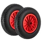 1-4PCS 16" 4.80/4.00-8 Solid Tyre Wheel Wheelbarrow Wheels Puncture Proof & Axle