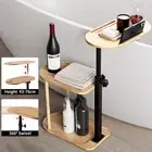 3 Tier Bath Tub Tray Freestanding Height Adjustable Caddy Rotatable Holder Shelf