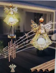 Wind Chimes with solar lights outdoor (Angel shape)