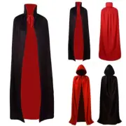 Make up Hooded Cloak Dress Cloth Hood Masquerade Halloween Smock Fancy 2 Color