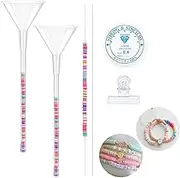 Jewellery Making Tool Kit, 6 Pieces, Beading Tools with Funnel, Needles, Clip and Thread