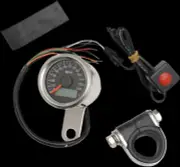 DS Black Face 1.87in Mini Speedometer w Odometer Harley Softail Springer 99-03