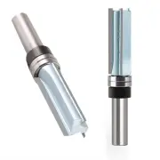 1/2 Inch 12mm Shank 3 Flutes Straight Cut Router Bit with Bearing Straight Grooving Bit Pattern Flush Trim Bit Woodworki