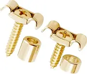 [Musiclily] Pro Steel Vintage Butterfly Style String Retainer String Trees String Guides for Electric Guitar, Gold (Set of 2)