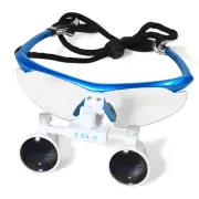 Dental blue Surgical Binocular Loupes Glasses Lens Magnifier 3.5X 420mm