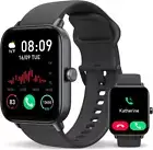 Smart Watch for Women Men (Answer/Make Call) with Alexa Built-in, Black