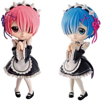 Q Posket Re Zero Starting Life in Another World Ver.A Ram Rem Figure Set BANDAI