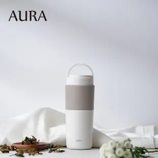 【AURA 艾樂】隨行提手真陶瓷保溫杯525ml-密封圈2入組