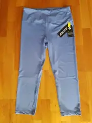 New VELOCITY Blue High Waist Women's Plus 1X XL XLarge Capri Yoga Pants $68