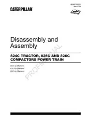 Caterpillar 825C 826C COMPACTOR POWER TRAIN Disassembly Assembly Service Manual