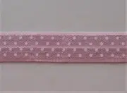 CRAFT-SEWING-STRETCH-ELASTIC 2.75mtrs x 15mm Pink Polka Dot Hair Band/Fold Over