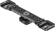 NovelGoal Dual Hot Shoe Extension Bracket Dual Cold Shoe Port Head Stabilizer for DSLR Mirrorless Camera Microphone Led Video Flash