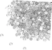 PAMINGONO 1440pcs Flatback Glass Rhinestones for Nail Art DIY Crafts Dazzling Round Gems for Embellishment Easy to Use High Light Reflection Secure Fit