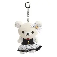 在飛比找樂天市場購物網優惠-小禮堂 懶懶熊 牛奶熊 絨毛吊飾 玩偶吊飾 玩偶鑰匙圈 包包