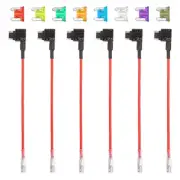 Fuse Tap 24V 12V Car Add A Circuit Fuse Tap with 3A-30A Fuses, 6pcs