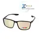 【Z-POLS】名牌風格TR90輕量框體材質 搭REVO電鍍橘紅Polarized寶麗來偏光抗UV400太陽眼鏡