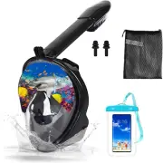 Full Face Snorkel Mask Adult Professional, Ultra-Clear 180°View Full Face Diving