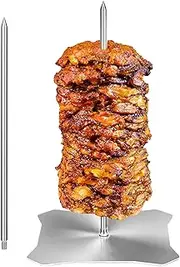 Vertical Skewers for Grilling, Vertical Meat Skewer, Barbecue Stainless Steel Meat Al Pastor Stand for Oven Smokers Kebab Shawarma Chicken Meat