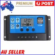 30A MPPT Solar Power Panel Regulator Charge LCD Controller 12/24V Dual USB AU