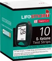 LifeSmart TwoPlus Ketone Test Strips 10 Strips*+with FREE SHIPPING AU