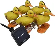 Solar Duck Garden Light, Yellow Duck Outdoor Light, Cute Ducks Yard Decor, Lawn Lamp for Courtyard