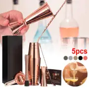 5pcs Cocktail Shaker Set 600/800ML Mixer Bartender Kit Wine Drinks Shaker Tools