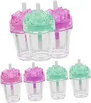 CLISPEED 7pcs Refillable Lip Gloss Tubes Empty Lip Balm Making Kit Creative Design Portable and Safe Containers for Travel and
