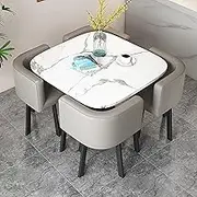 Modern Dining Table Set for 4 with Chairs Office Reception Club Furniture Round/Square Conference Table Business Negotiation Combo Kitchen Dinette