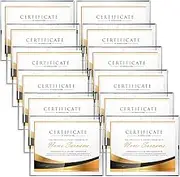 Wesiti 16 Pcs Glass Certificate Frames Picture Frames Set Clear Diploma Frames Document Frames for Photo Gift Award Tabletop Display