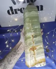 Afghan Jade Obelisk | 7.2 lb Crystal Tower for Healing & Decor