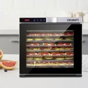 Devanti 10 Tray Food Dehydrator Stainless Steel High Quality Heavy Duty
